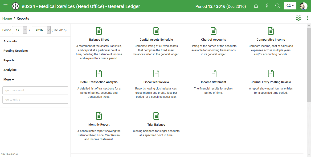 General Ledger Reports
